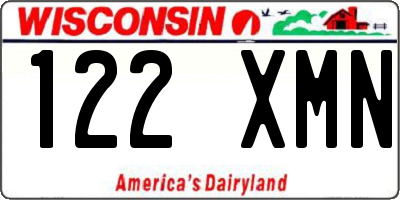 WI license plate 122XMN
