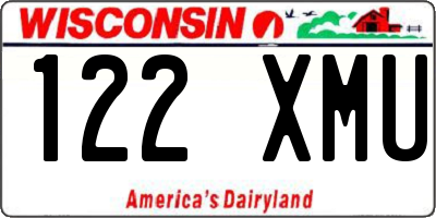 WI license plate 122XMU