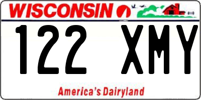 WI license plate 122XMY