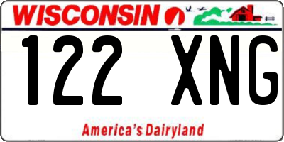 WI license plate 122XNG