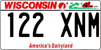 WI license plate 122XNM