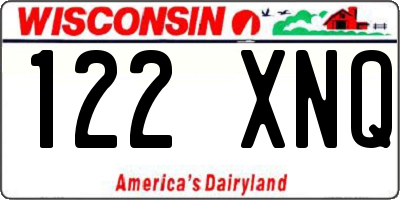 WI license plate 122XNQ