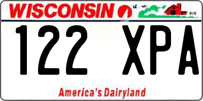 WI license plate 122XPA