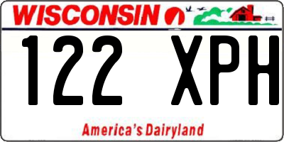 WI license plate 122XPH