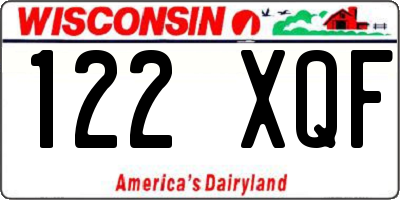 WI license plate 122XQF