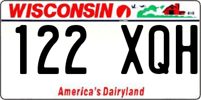 WI license plate 122XQH
