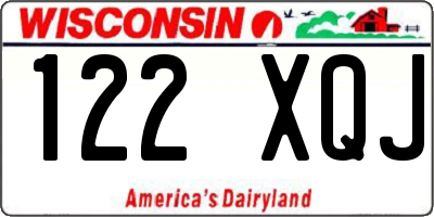 WI license plate 122XQJ