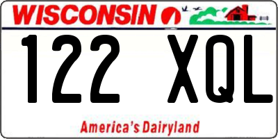 WI license plate 122XQL