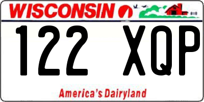 WI license plate 122XQP