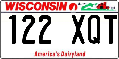WI license plate 122XQT
