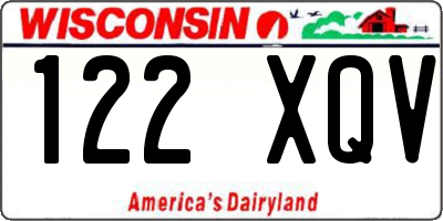 WI license plate 122XQV