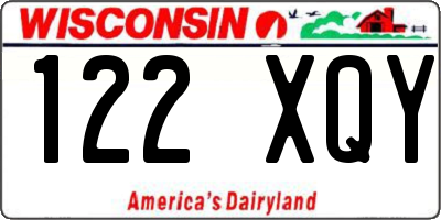 WI license plate 122XQY