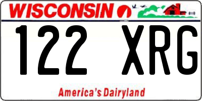 WI license plate 122XRG