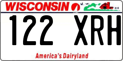 WI license plate 122XRH