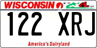 WI license plate 122XRJ