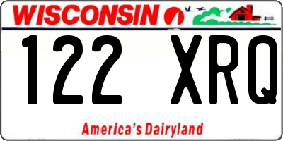 WI license plate 122XRQ