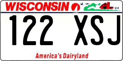 WI license plate 122XSJ