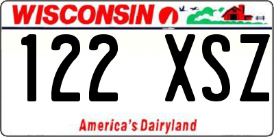 WI license plate 122XSZ