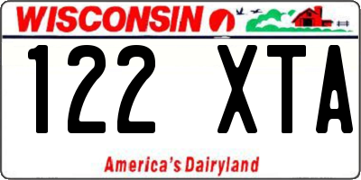 WI license plate 122XTA