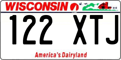 WI license plate 122XTJ