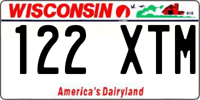 WI license plate 122XTM