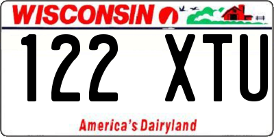 WI license plate 122XTU