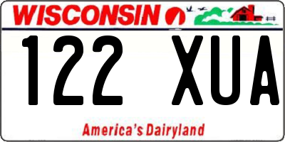 WI license plate 122XUA