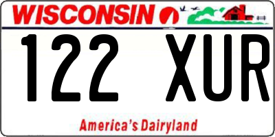 WI license plate 122XUR