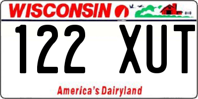 WI license plate 122XUT