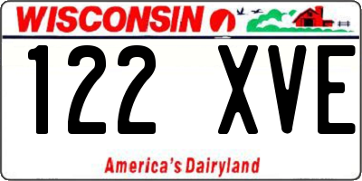 WI license plate 122XVE