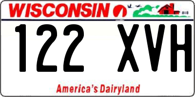 WI license plate 122XVH