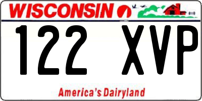 WI license plate 122XVP