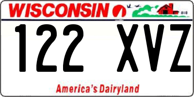 WI license plate 122XVZ