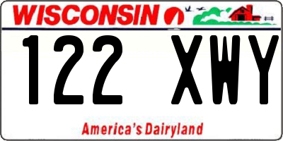 WI license plate 122XWY