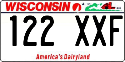 WI license plate 122XXF