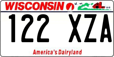 WI license plate 122XZA