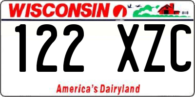 WI license plate 122XZC