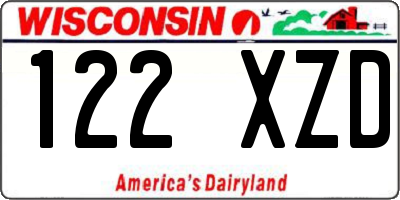 WI license plate 122XZD