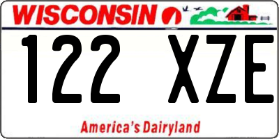 WI license plate 122XZE