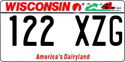 WI license plate 122XZG