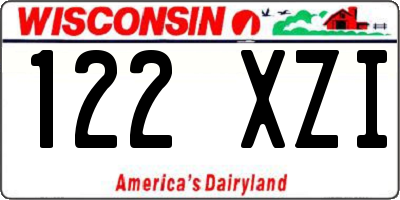WI license plate 122XZI