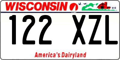 WI license plate 122XZL