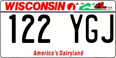 WI license plate 122YGJ