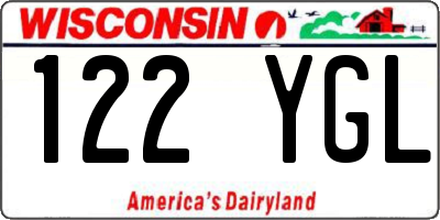 WI license plate 122YGL