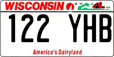 WI license plate 122YHB