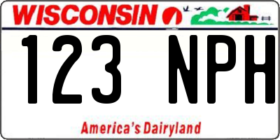 WI license plate 123NPH