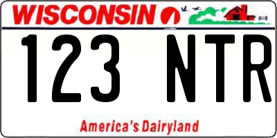 WI license plate 123NTR