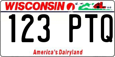 WI license plate 123PTQ