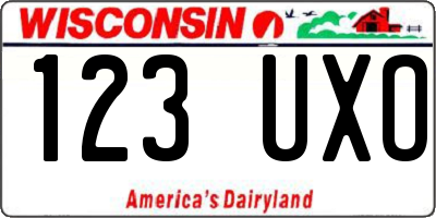 WI license plate 123UXO
