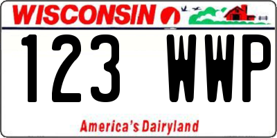 WI license plate 123WWP